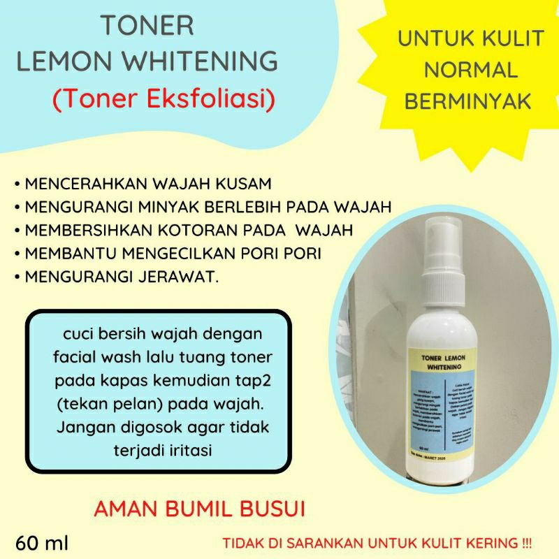 toner glowing / hydrating toner whitening / toner lemon whitening / toner whitening rmk