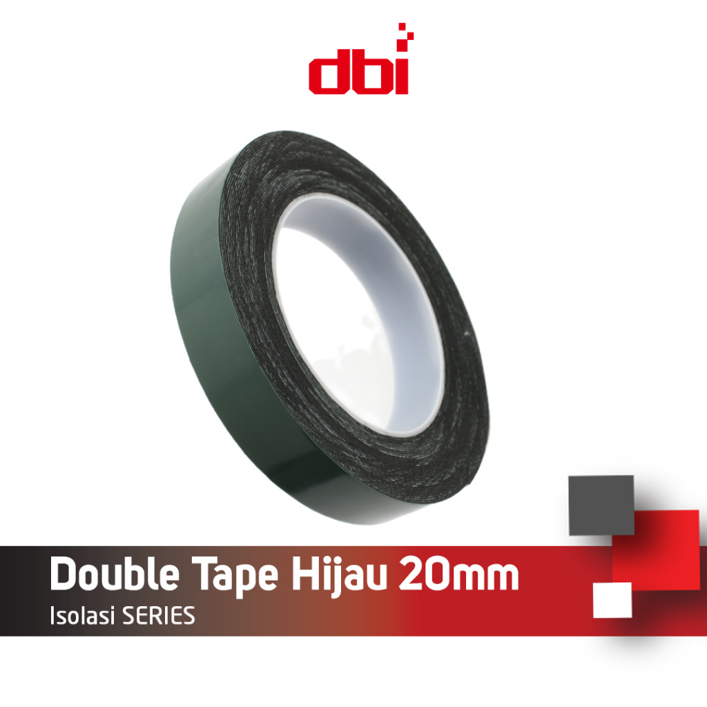 Isolasi Double Tape Foam Busa 20mm Hijau