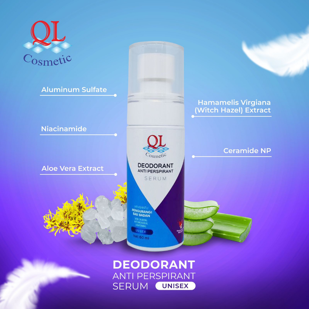 [60ml] QL Deodorant Anti Perspirant Serum | Mengurangi Bau Badan