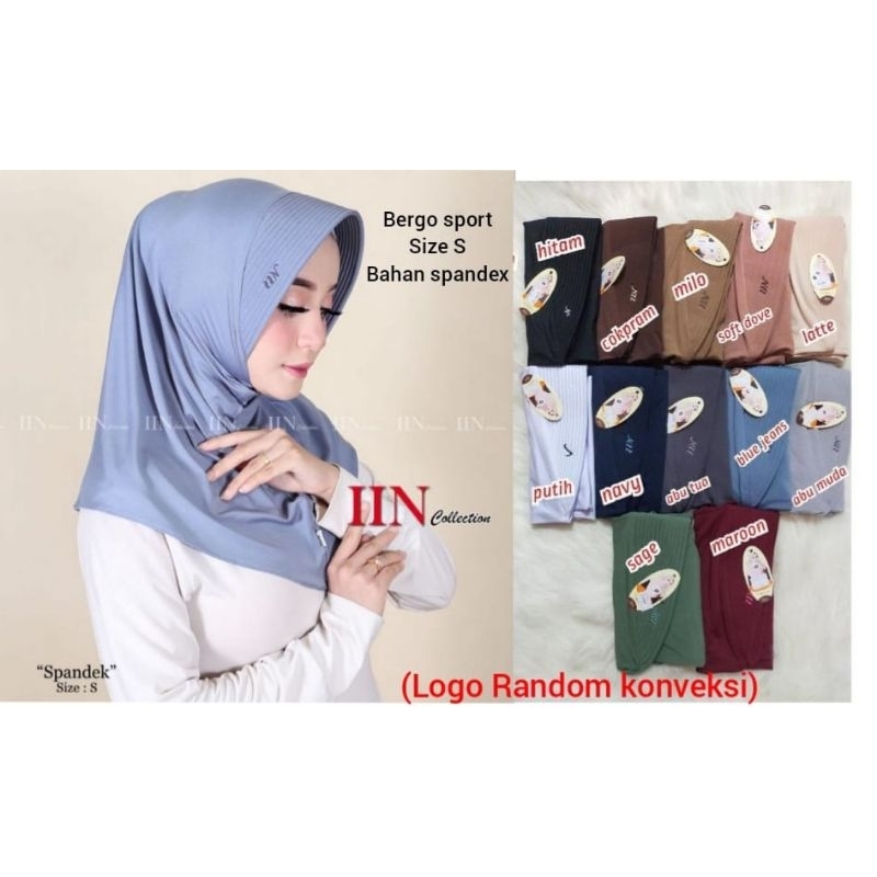 Hijab Sport spandek premium S M L | Hijab Daily by iin