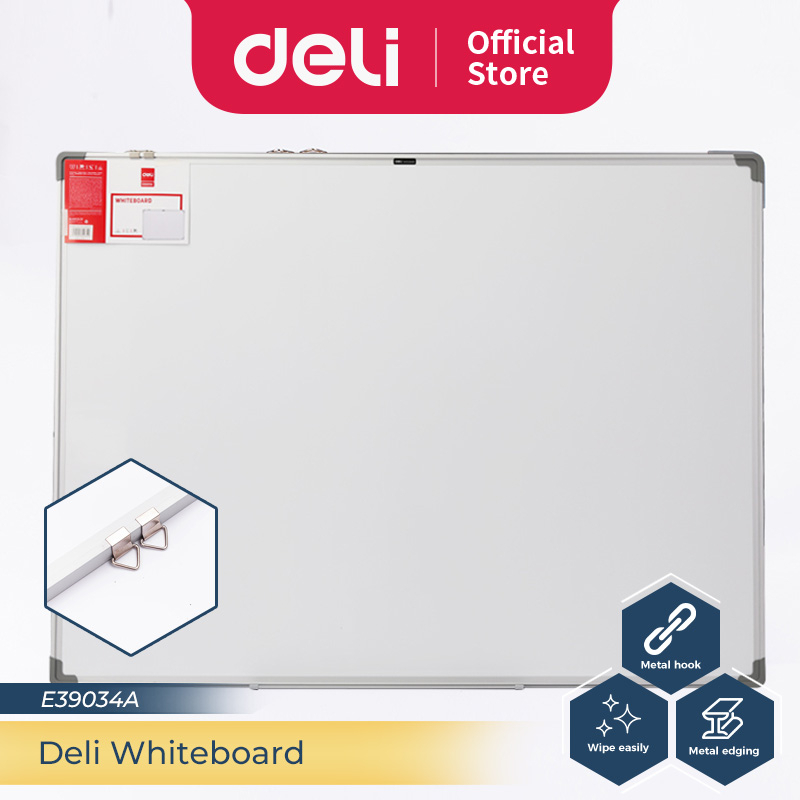 

Deli Whiteboard Papan Tulis Putih Magnetik 90 x 120 cm Kuat dan Kokoh Cocok Untuk Kantor E39034A
