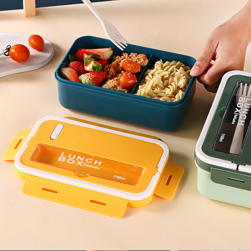 Lunch Box Kotak Makan Anti Tumpah Free Sendok Garpu Kotak Makan Bento Anti Tumpah Lunch Box Set Kotak Bekal Makan