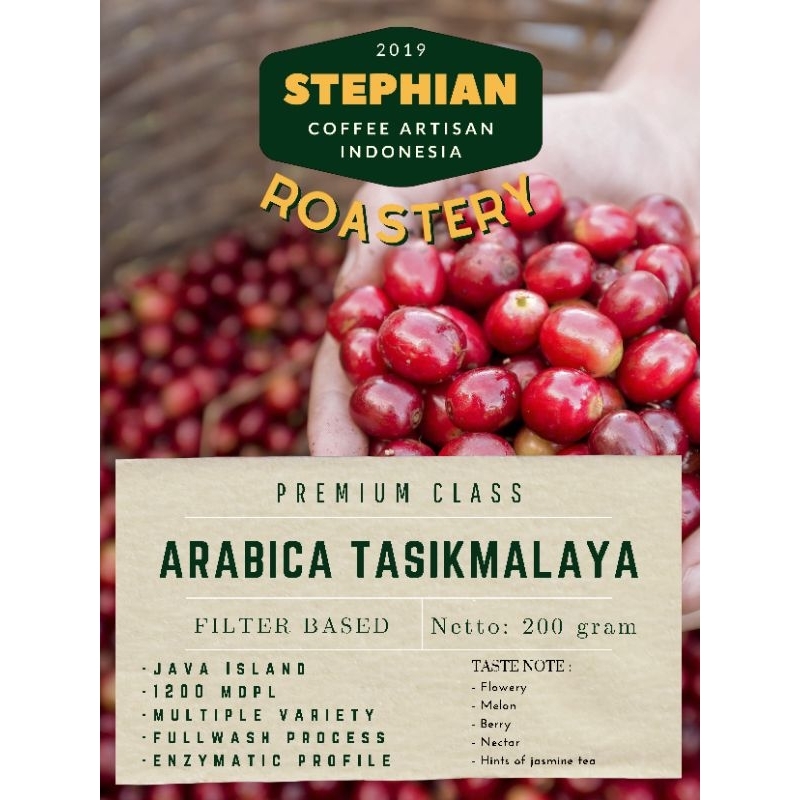 

Kopi Arabica Tasikmalaya fullwash Roasted Beans filter Manual Brew berat 200 gram