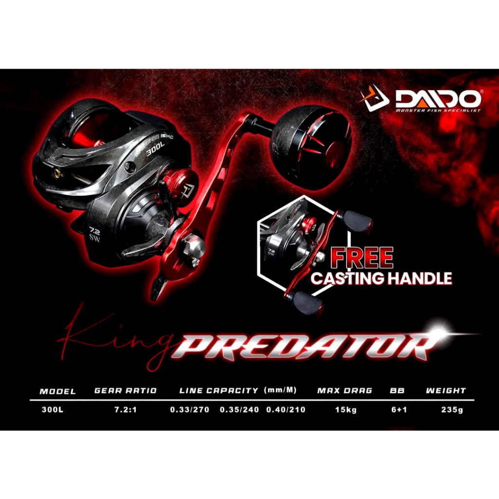 reel BC daido KING PREDATOR SW 300L / daido king predator 400XL