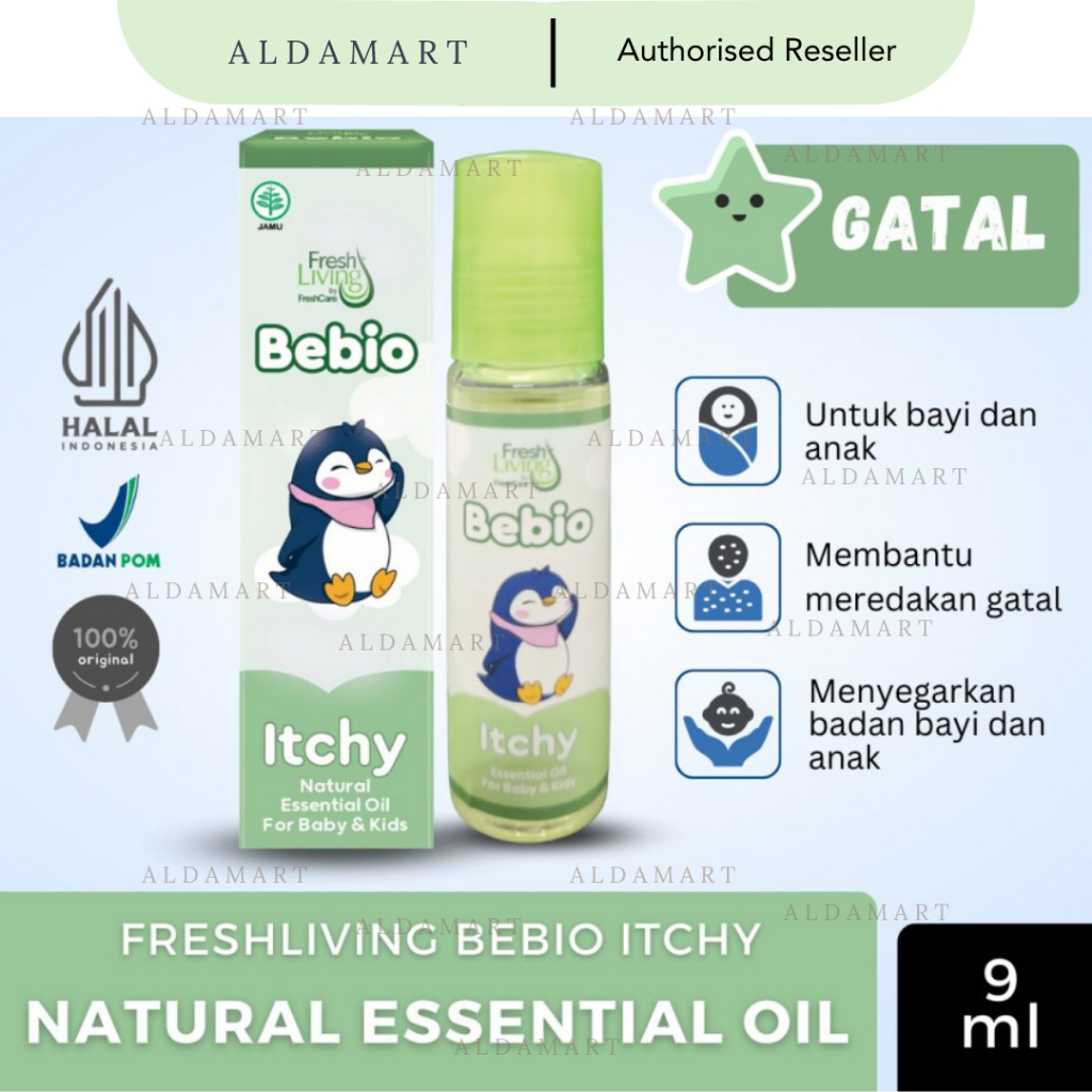 Freshliving Bebio By Fresh Care Essential Oil 9ml - Flu Pilek Batuk Gatal Perut Kembung Bayi Anak