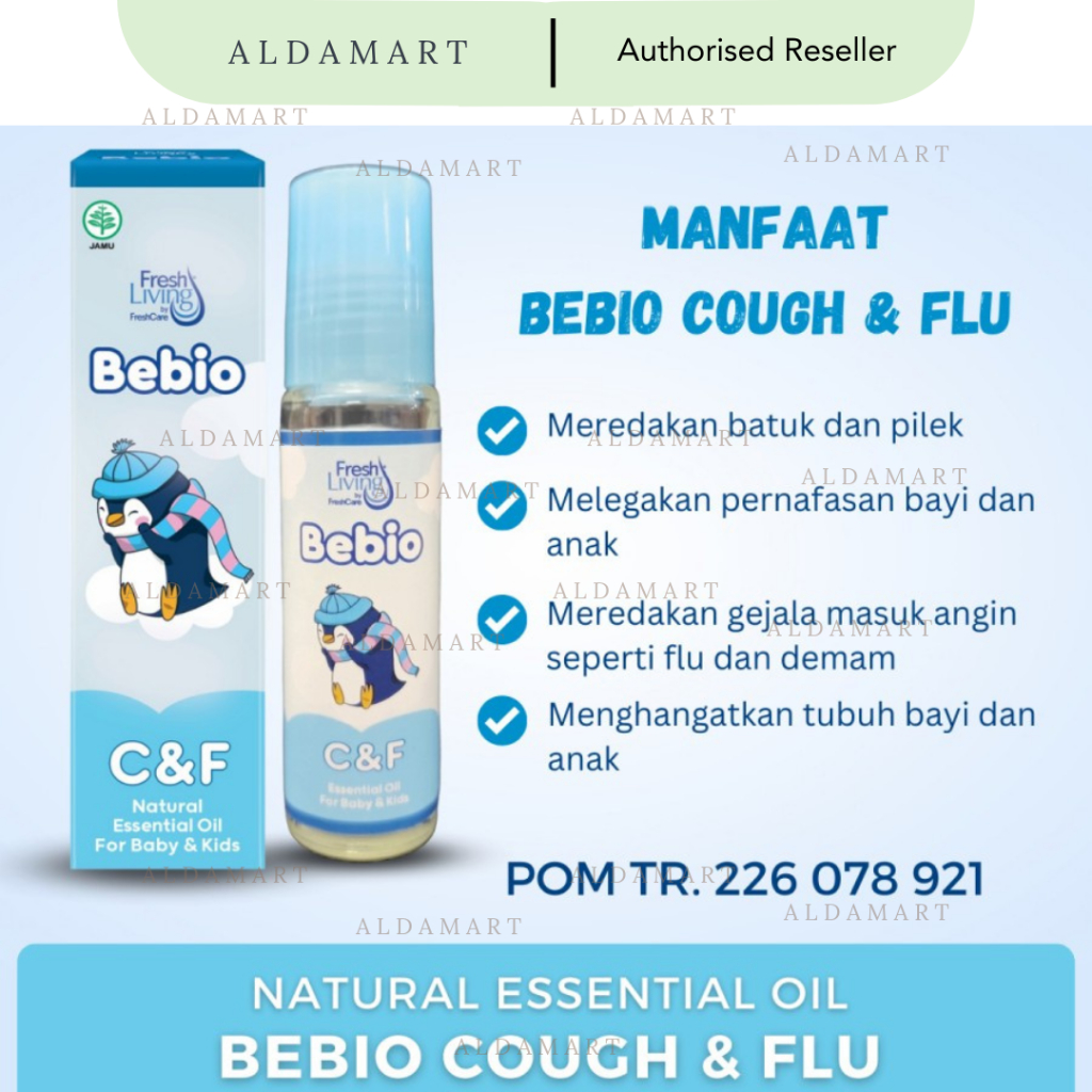 Freshliving Bebio By Fresh Care Essential Oil 9ml - Flu Pilek Batuk Gatal Perut Kembung Bayi Anak