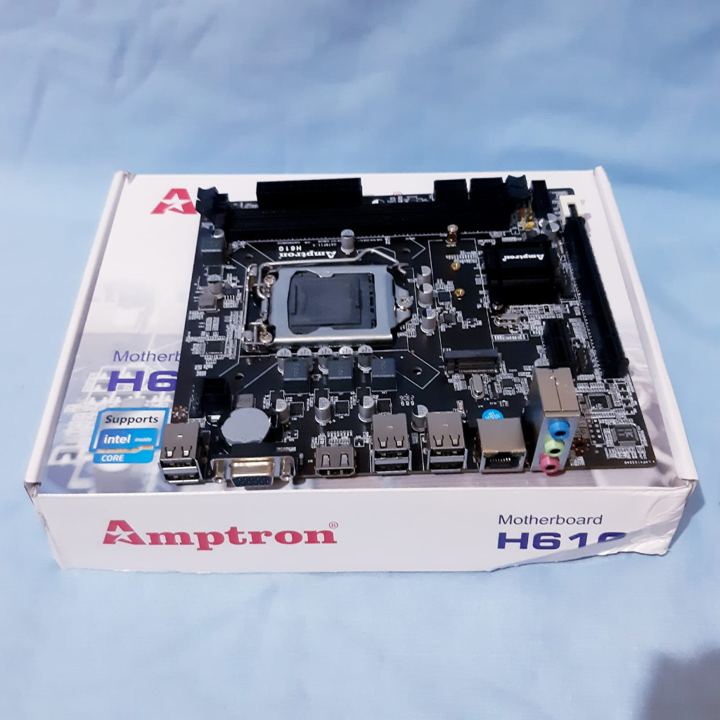 MATHERBOARD AMPTRON H61G DDR3 SOCKET 1155 SLOT M2 MOBO H61 AMPTRON H61 LGA 1155 DDR3