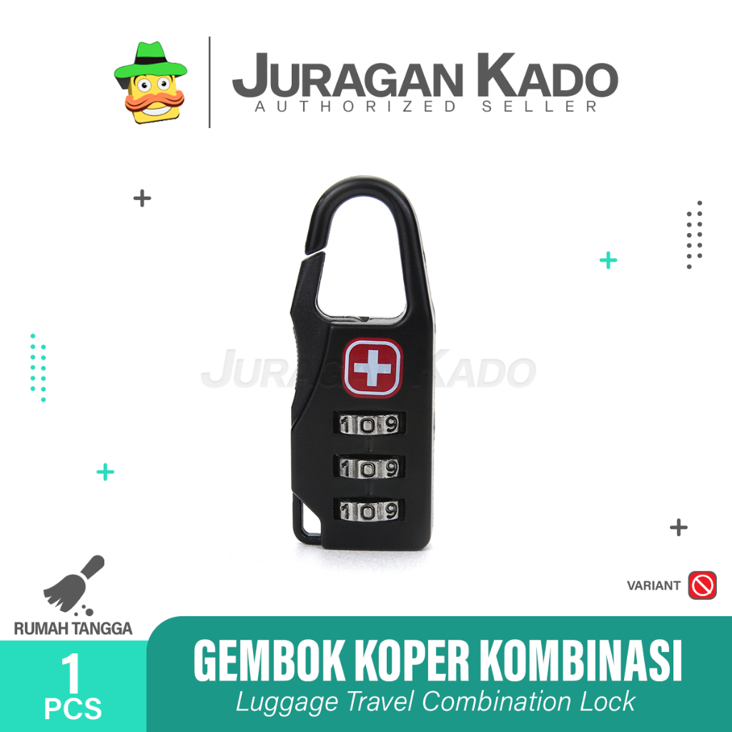 Gembok Tas Travel Gembok Kunci Tas Koper Kombinasi Kode Angka 3 digit Travel Bag Zipper Lock