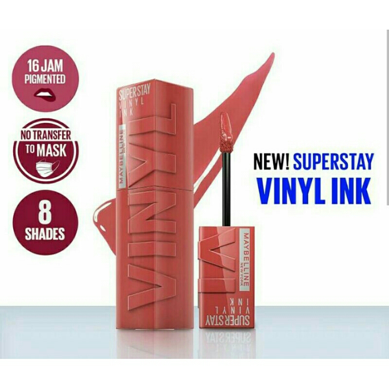 Maybelline Superstay Vinyl Ink Original 100% / Long Wear Liquid Lipstick / Lipcream maybelline