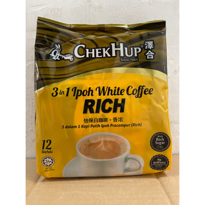 

chekhup 3in1 ipoh white coffee rich chek hup 12sachets