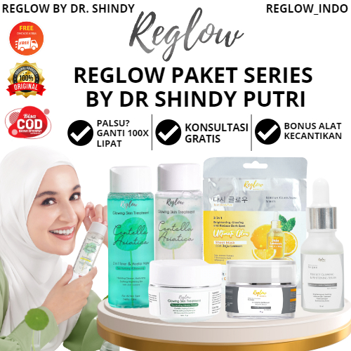 REGLOW Skincare Original Official Perawatan Kecantikan Skincare Penghilang Flek Hitam Bekas Jerawat Bruntusan Komedo Pori Pori Besar Milea Re Glow Beauty dr Shindy Putri Serum Cream Facial Wash Toner rglow reg glow official store