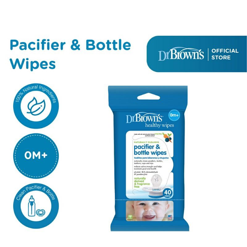 Dr Brown's Pacifier and Bottle Wipes Tisu Basah Empeng Botol Susu Dr Browns
