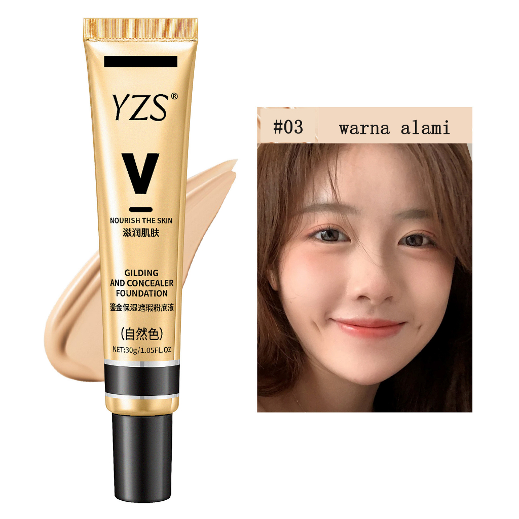 Yzs  Liquid Foundation Matte Velvet Concealer Kosmetik 30g Make Over Lasting Bb Cream Pemutih Wajah Invisible Cover Make Up Original