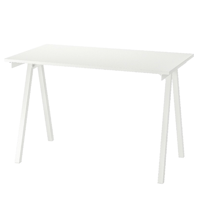 Meja Kantor Putih 120x70 cm IKEA Trotten Asli Original ORI Bentuk Kaki A 120cm x 70cm Portable