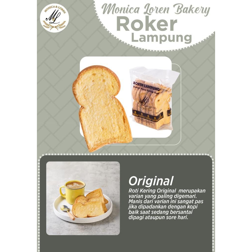 Roker Monica &amp; Loren Roti Kering Premium Khas Lampung 250 g