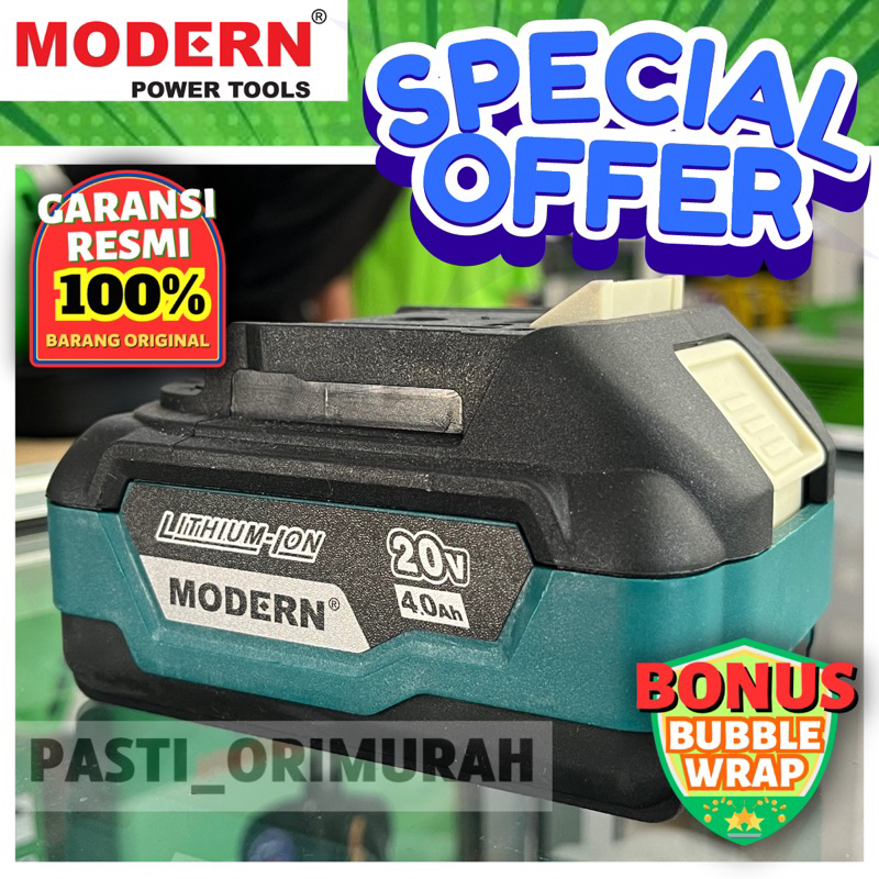 baterai batre cas 20V LXT ori Modern & charger. batre Li ion ryu 4.0 Ah cordless bor impact wrench p