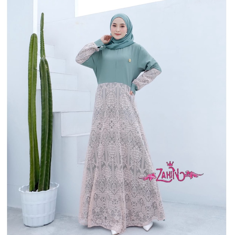 Gamis lebaran terbaru zahin dress busui viral ootd outfit BRUKAT KELIILING RIANA RAYA DRESS ORIGINAL BY ZAHIN muslim kondangan fashion muslim pesta terbaru maxidress wanita 2 warna