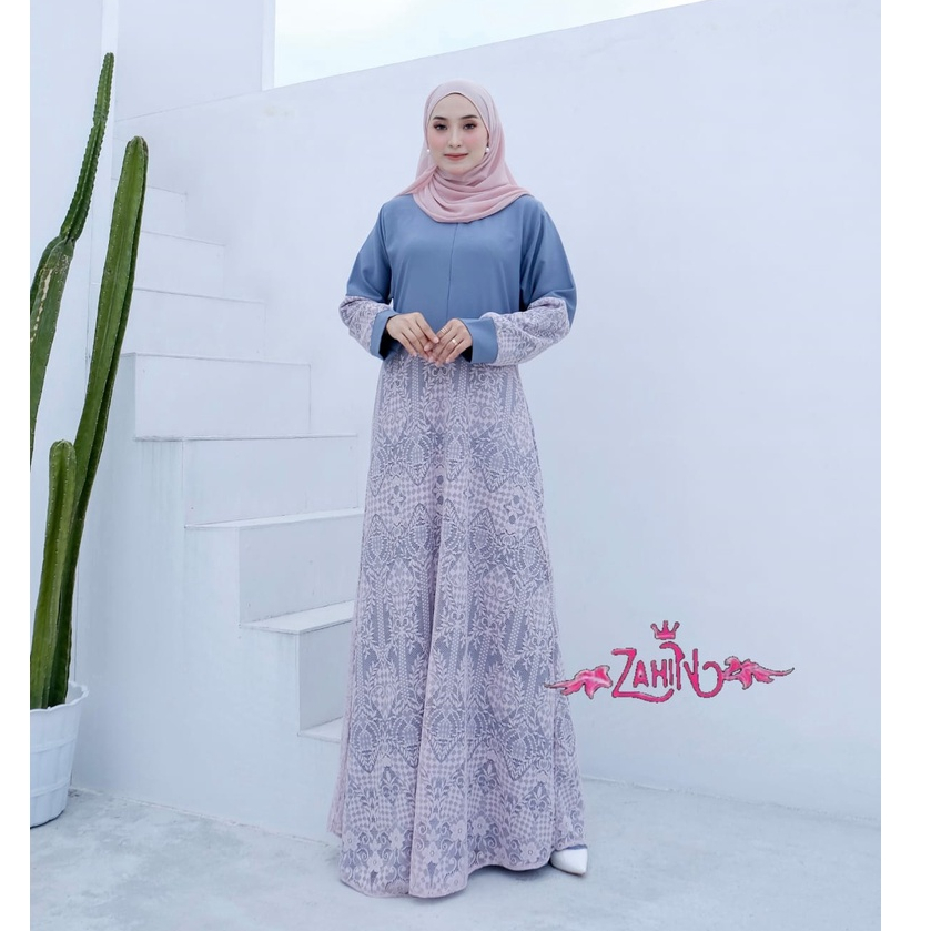 Gamis lebaran terbaru zahin dress busui viral ootd outfit BRUKAT KELIILING RIANA RAYA DRESS ORIGINAL BY ZAHIN muslim kondangan fashion muslim pesta terbaru maxidress wanita 2 warna