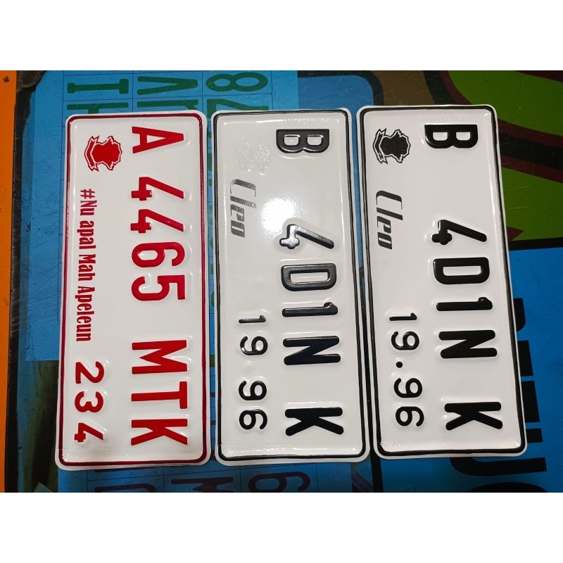 PLAT NOMOR MOTOR STANDAR SAMSAT ASLI PAKE LOGO TIMBUL FONT LAMA DAN FONT BARU