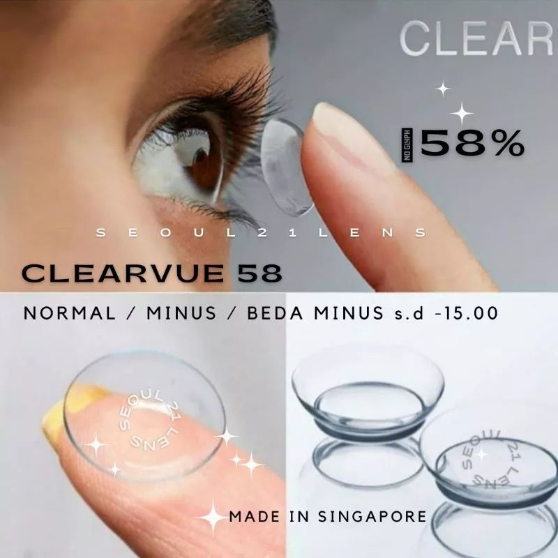 SOFTLENS BENING MINUS TINGGI CLEARVUE 58 MINUS 10.5 s.d -15.00