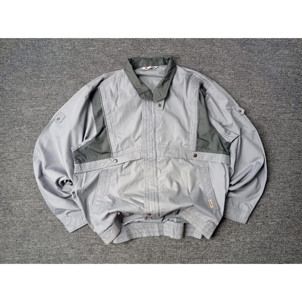 Jaket Vintage Casual Harrington Pria Jaket Model Oversize Parka Tartan Bomber Untuk Kerja Semi Forma