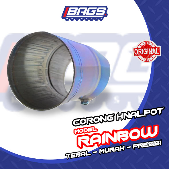 COD  CORONG KNALPOT BLUE RAINBOW UNIVERSAL ORI