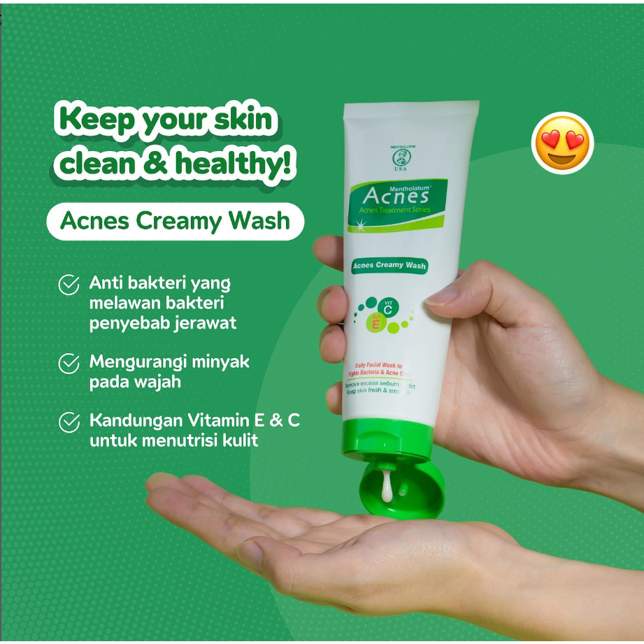 [BPOM] Acnes Creamy Wash 50 ml / Acnes Sabun Wajah / Acnes Face Wash / Facial Wash / Cleanser / MY MOM