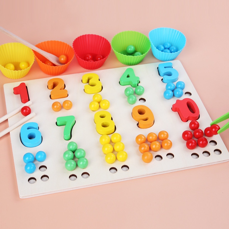 Mainan Edukasi - TreeHole Wooden Number Puzzle Board SD25 - Mainan Puzzle