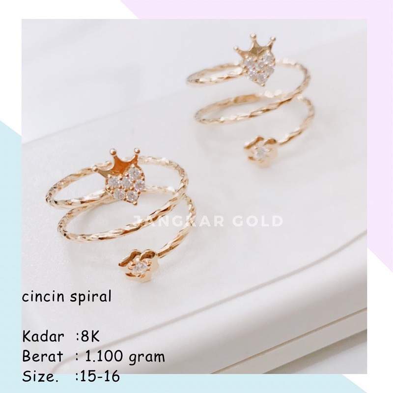 CINCIN EMAS SPIRAL 8K 1.100GR