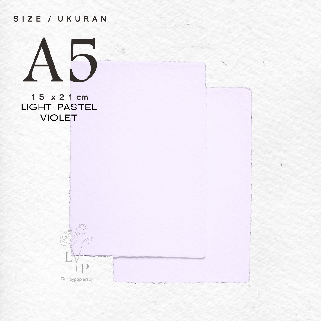 

Kertas Daur Ulang / Handmade Paper / Recycle Paper - Light Pastel Violet