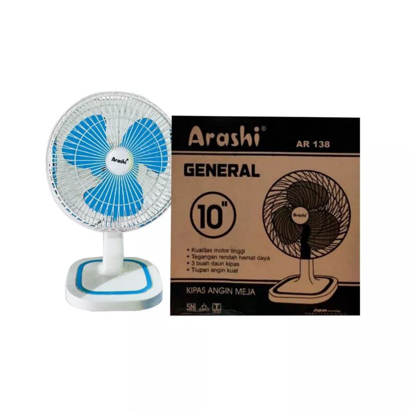 Arashi General Fan AR 138 Kipas Angin Duduk Meja Deskfan 10 Inchi