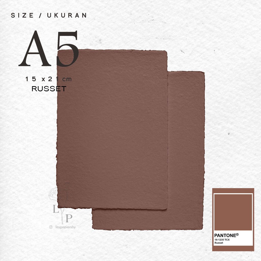 

Handmade Paper / Kertas Daur Ulang - Russet