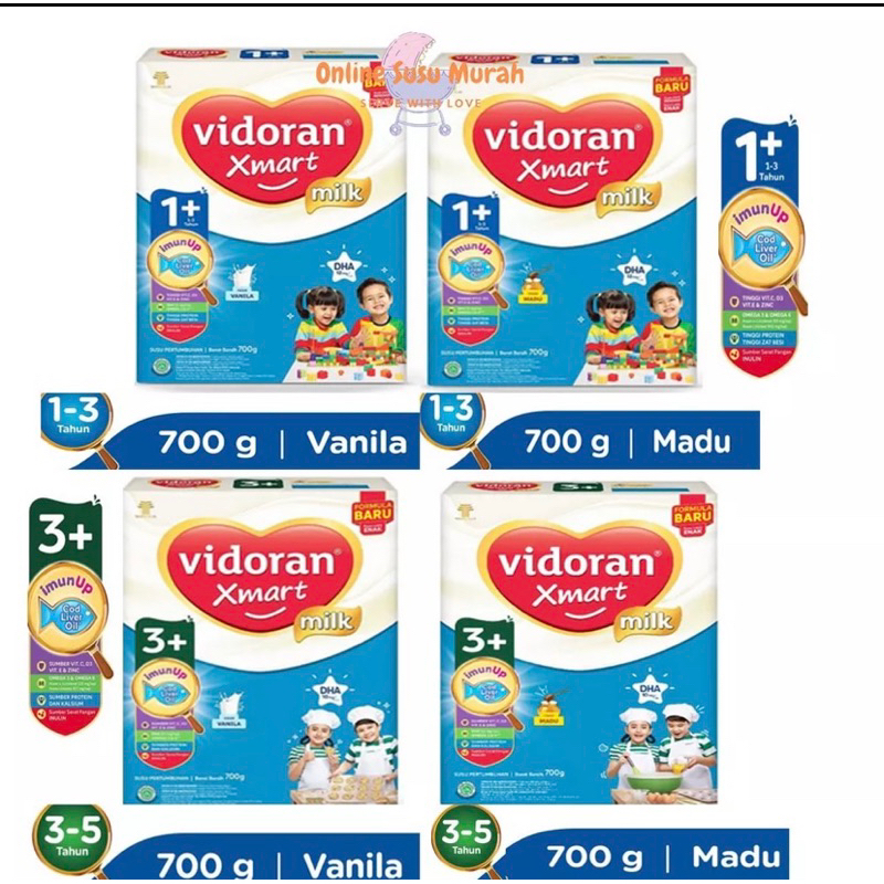 Vidoran Xmart 1+ Madu 700gr