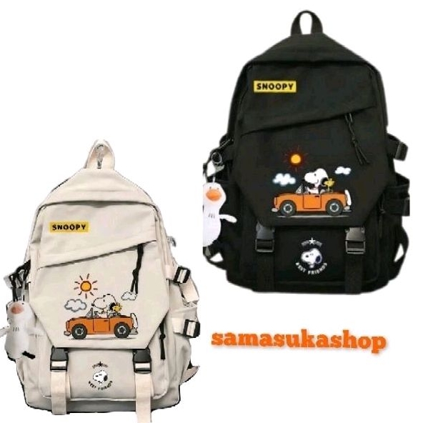 samasuka.shop - Tas Ransel  Fashion Wanita Pria Anak Remaja Motif Hewan SNOOPY Trendi dalam Satu Paket Fashion Bergaya Cute Pilihan Terbaik Tas Sekolah Anak Perempuan Cewek dan Remaja Cowok Keren Tampil Stylish Praktis Simpan Barang-barang dengan Mudah