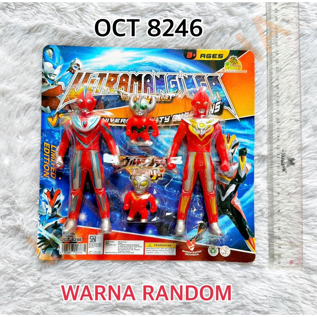 MAINAN OCT 8246 ULTRAMAN GINGA ISI 4 PCS ROBOT SUPERHERO BESAR KECIL CHIBI ROBOTAN
