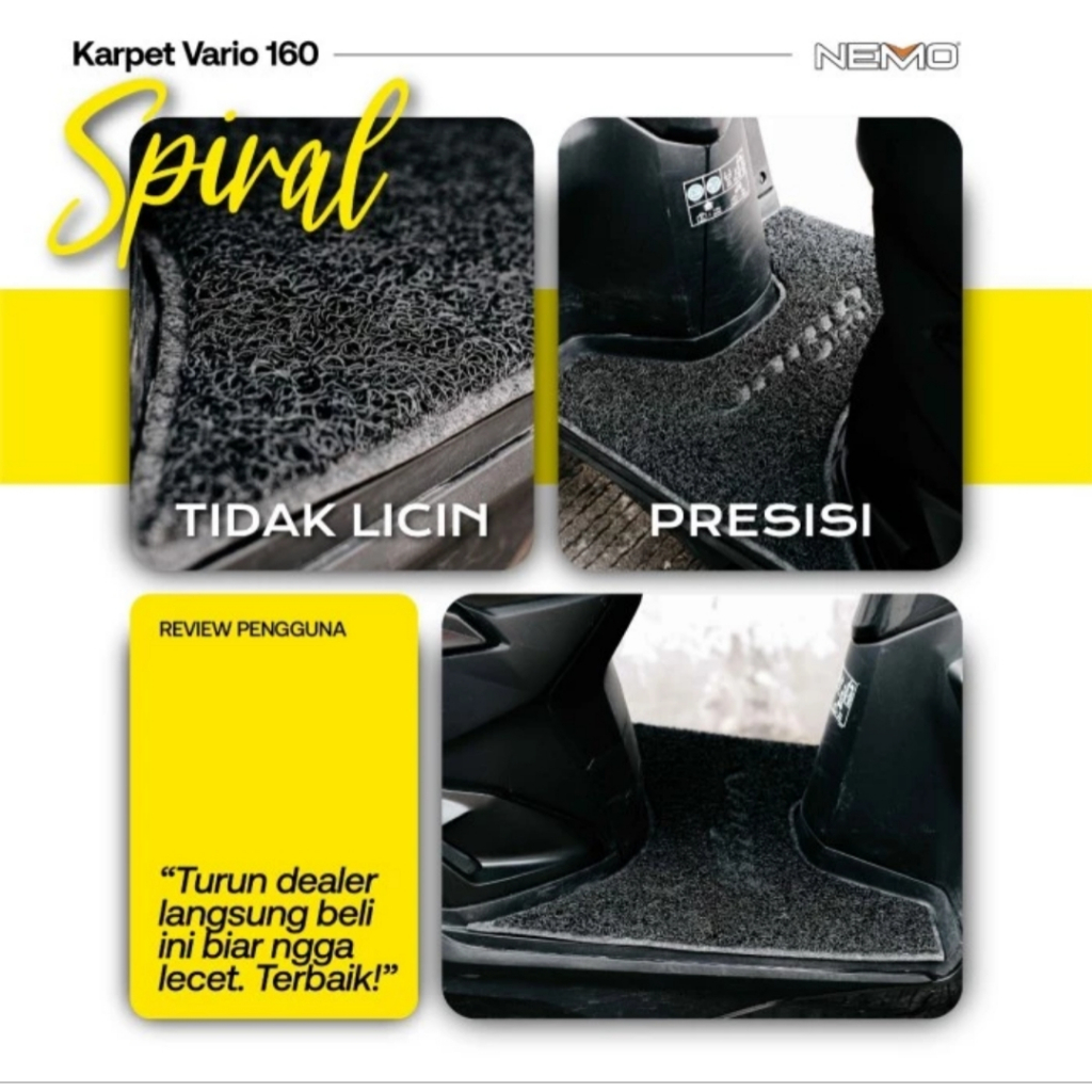 KARPET VARIO 160 NEMO BULU SPIRAL TIDAK LICIN