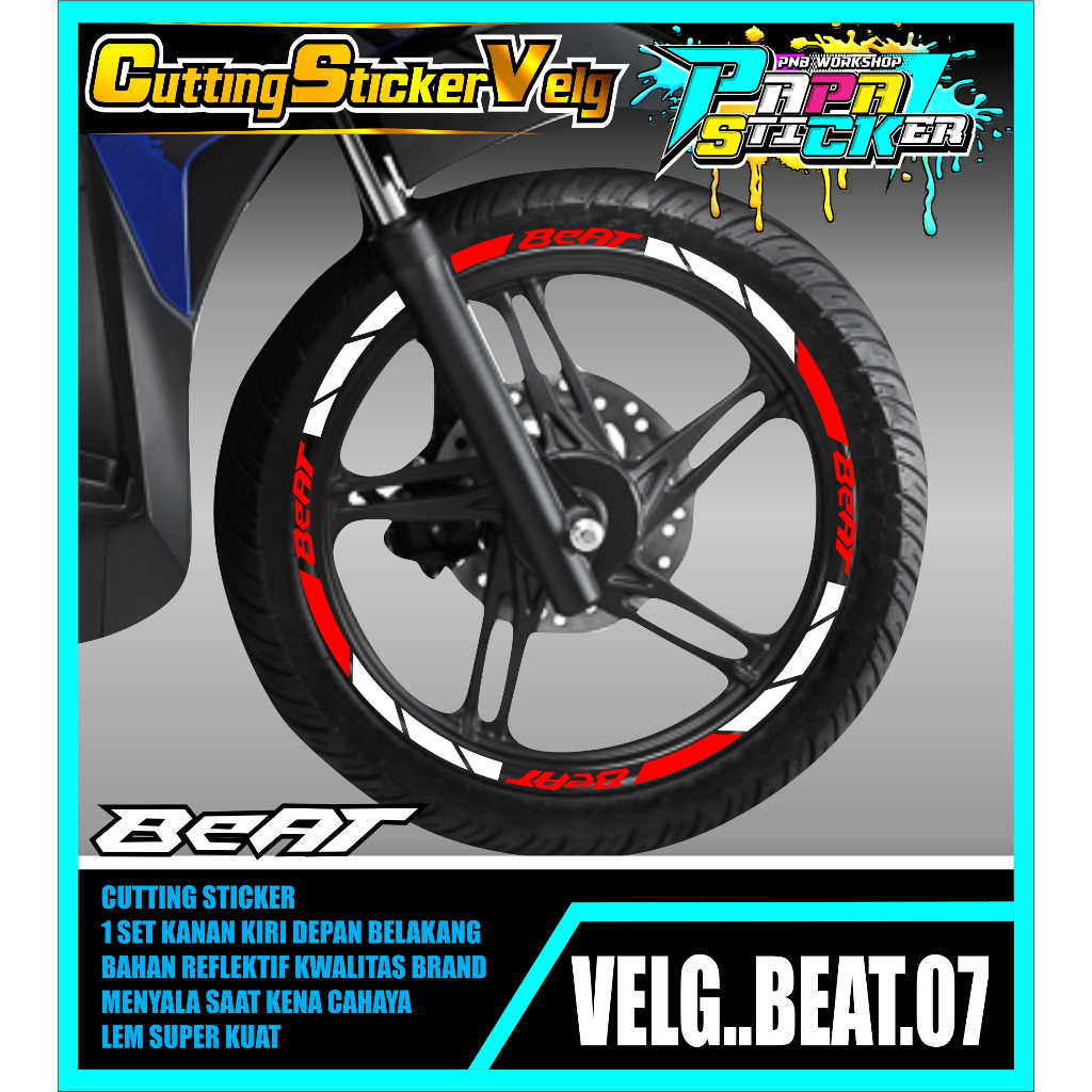STIKER  VELG BEAT CUTTING STICKER VELG BEAT CUTTING VARIASI 07