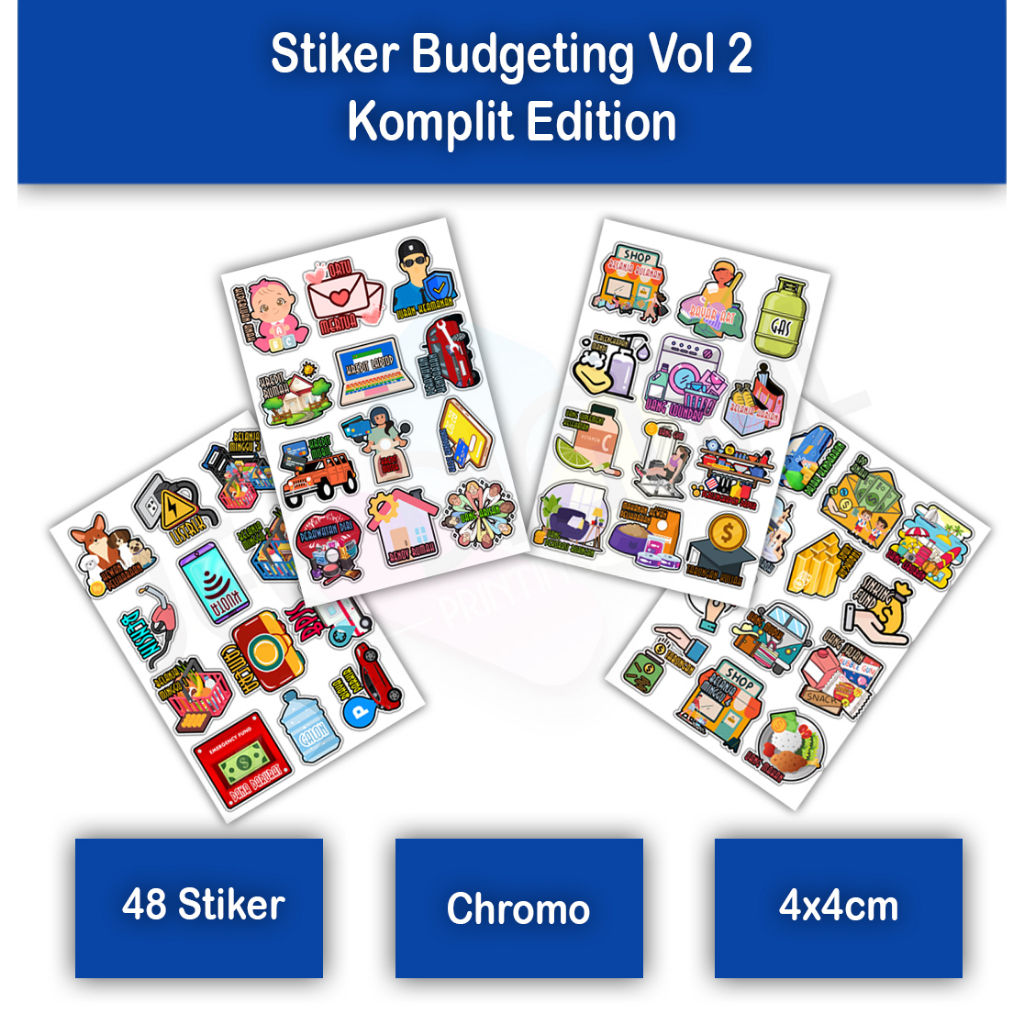 

Stiker Budgeting - Stiker Dompet Keuangan 4x4cm