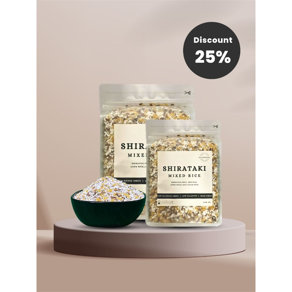 

Shirataki Mix Rice 2 Kg (Beras Konjac 2000 gram)