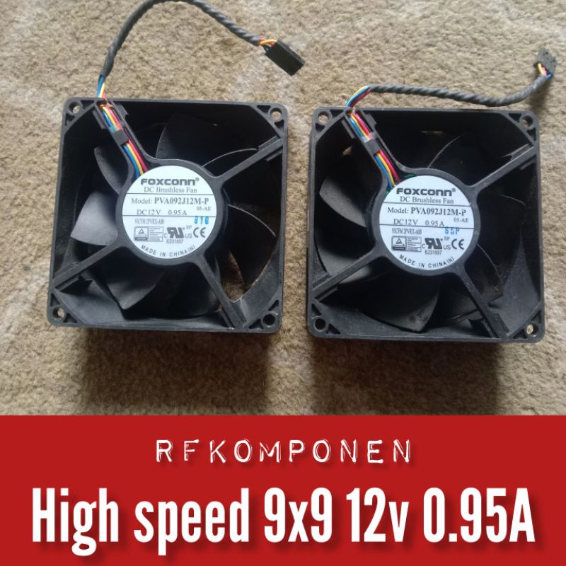 KIPAS HIGH SPEED 9X9 12V 0.60A-0.75A