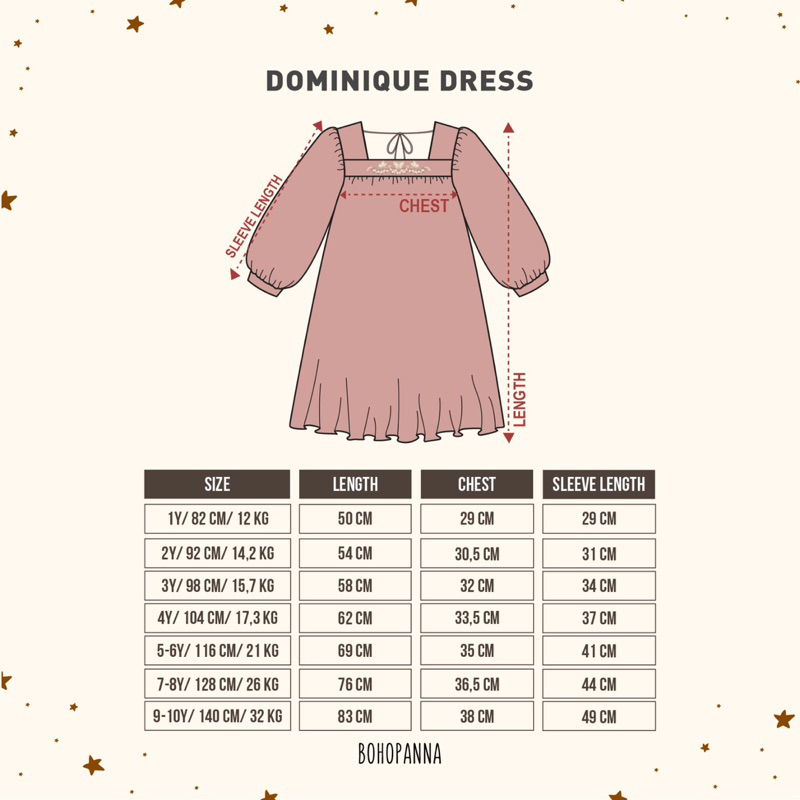 Bohopanna Dominique Dress 1-10thn / Dress Anak