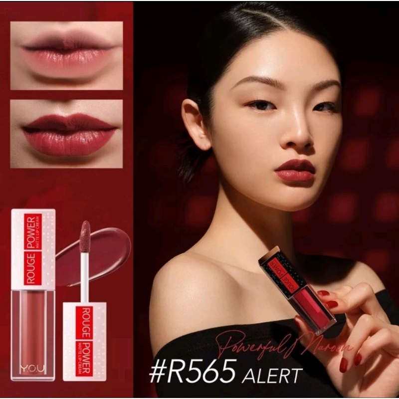 YOU Rouge Power Matte Lip Cream Lipstik Matte Tahan Lama