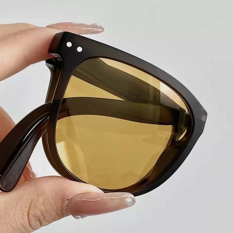 Kacamata Lipat Hitam Pria Wanita Sunglasses Retro UV Protection Bisa di Lipat