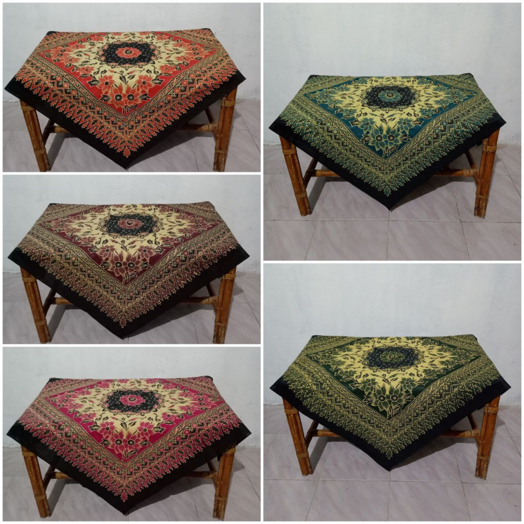 TAPLAK MEJA TAMU_TAPLAK MEJA BATIK PEKALONGAN_TAPLAK PERSEGI_ MOTIF ORB