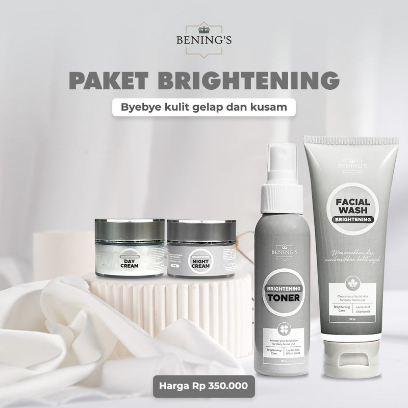 BRIGHTENING SKINCARE (FULL BPOM) DR. OKY PRATAMA | BENING CLINIC | PAKETAN PENCERAH DAN GLOWING