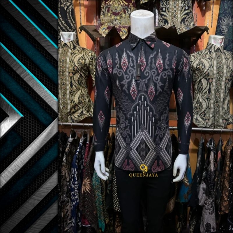 kemejan Pria Lengan Panjang Slimfit Modern Batik Slimfit Pria