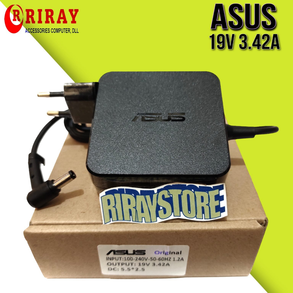 ORIGINAL Adaptor Charger Laptop Asus 19V 3.42A 65W 5.5X2.5mm X450 X450C X450CA X450CC X450VC A455L A455LA A455LB A455LD