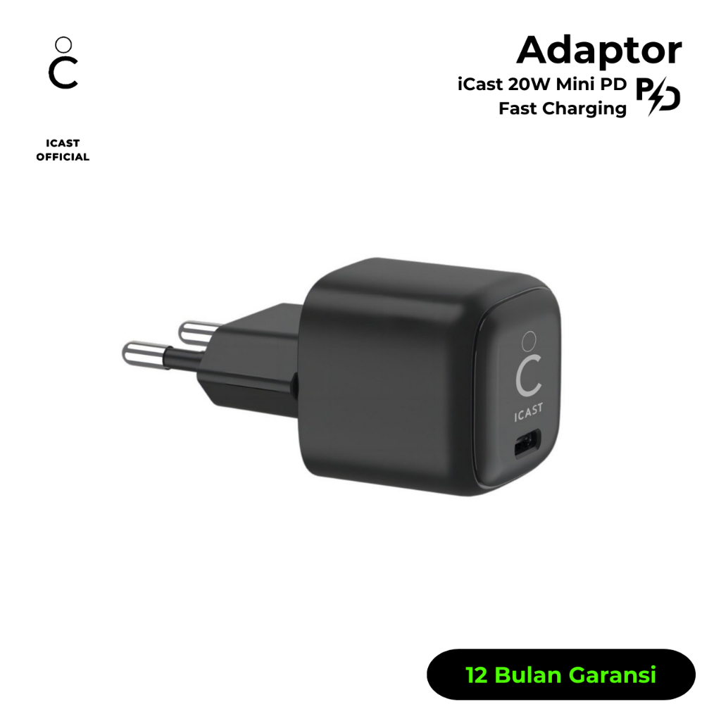 Adaptor 20W Mini USB C for iPhone iCast Charger Fast Charging