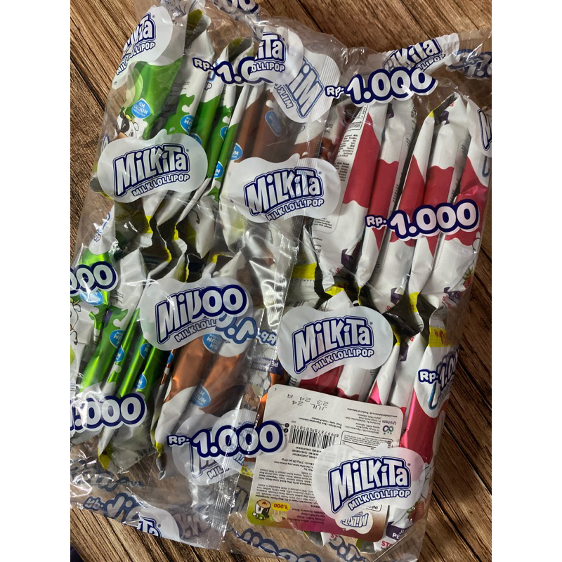 

MILKITA LOLLY RASA JERUK/MANGGA/ANGGUR/COKELAT/MELON/STRAWBERRY