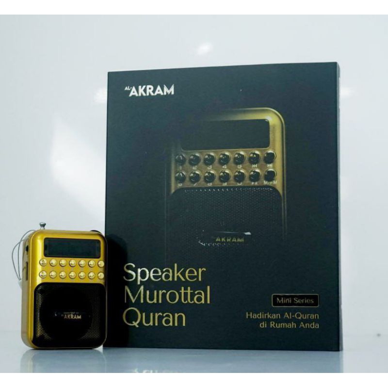 Speaker Al Akram Mini Spiker Murotal Quran Support Headset Flashdisk Radio Speker Murottal 30 Juz